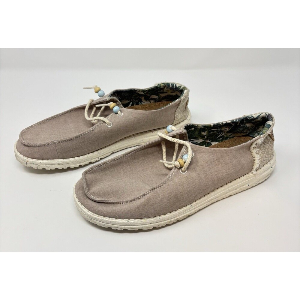 Hey Dude Wendy Natural Rose Women's Casual Shoes Size 10